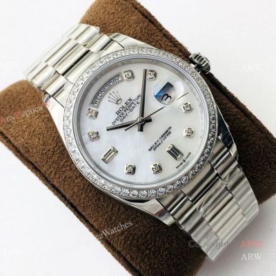 Swiss Replica Rolex Day Date President 36mm Rolex Diamond Watch